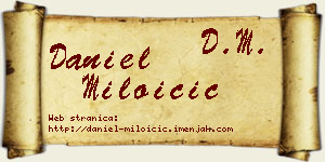 Daniel Miloičić vizit kartica